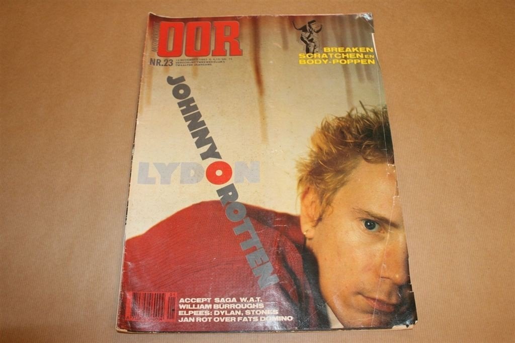 Muziekkrant Oor 1983 - Johnny Rotten, Ophalen of Verzenden, Zo goed als nieuw, Muziek, Film of Tv