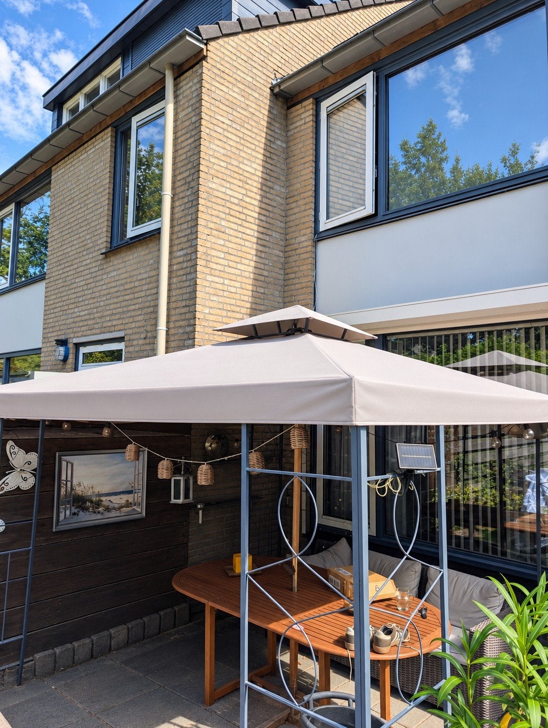 Nieuwe taupe kleurige doek 3x3 voor partytent/paviljoen in d, Ophalen of Verzenden, Nieuw, Minder dan 5 meter, Partytent
