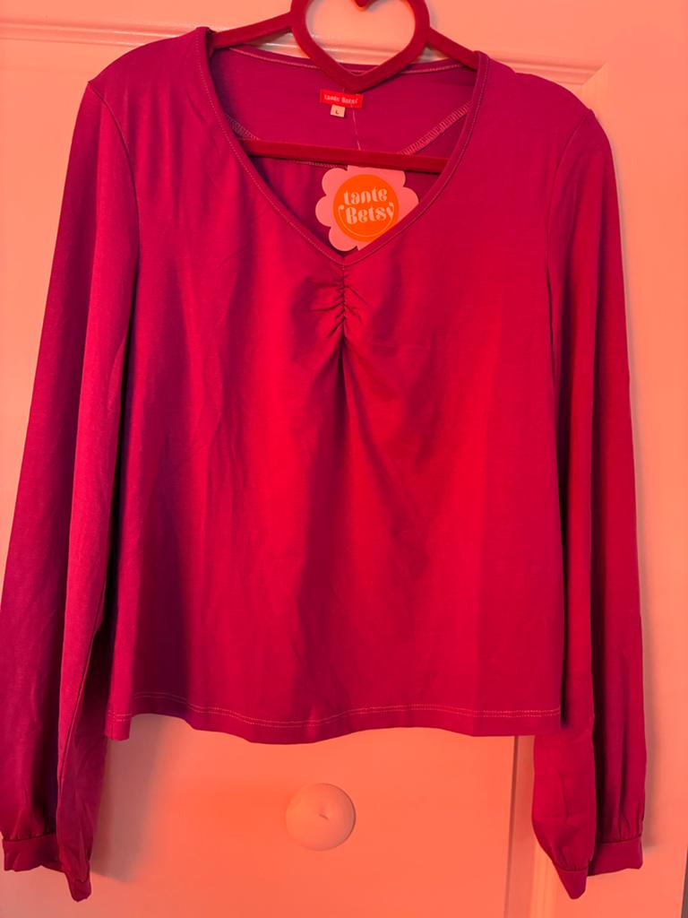Tante Betsy Top Shahira Maat L (42) - Nieuw met kaartje, Kleding | Dames, Tops, Paars, Maat 42/44 (L), Nieuw, Ophalen of Verzenden