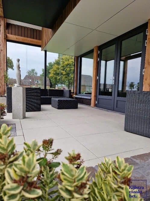 Terrastegel, Design square grey 60x60x4, Nieuw, Ophalen of Verzenden, 10 m² of meer, Beton
