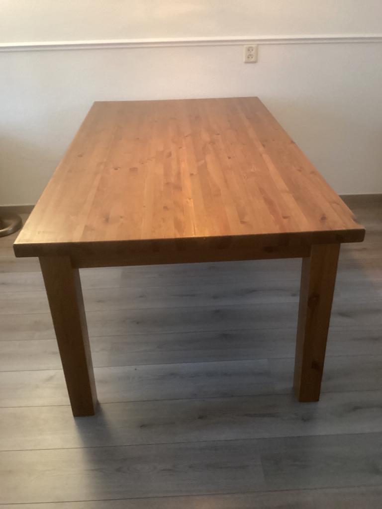 Grenen eettafel, Huis en Inrichting, Tafels | Eettafels, Ophalen, 50 tot 100 cm, Zo goed als nieuw, Vijf personen of meer