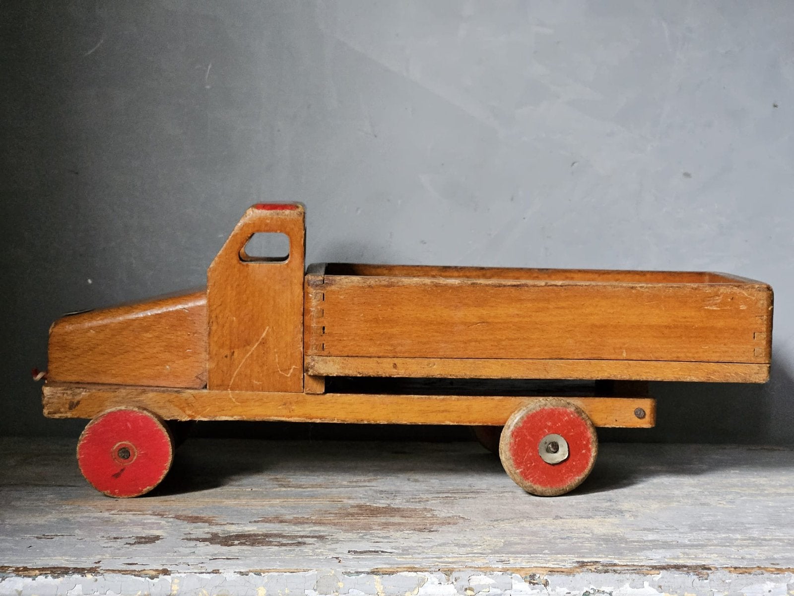 Antieke houten vrachtwagen nooitgedagt, Ophalen of Verzenden
