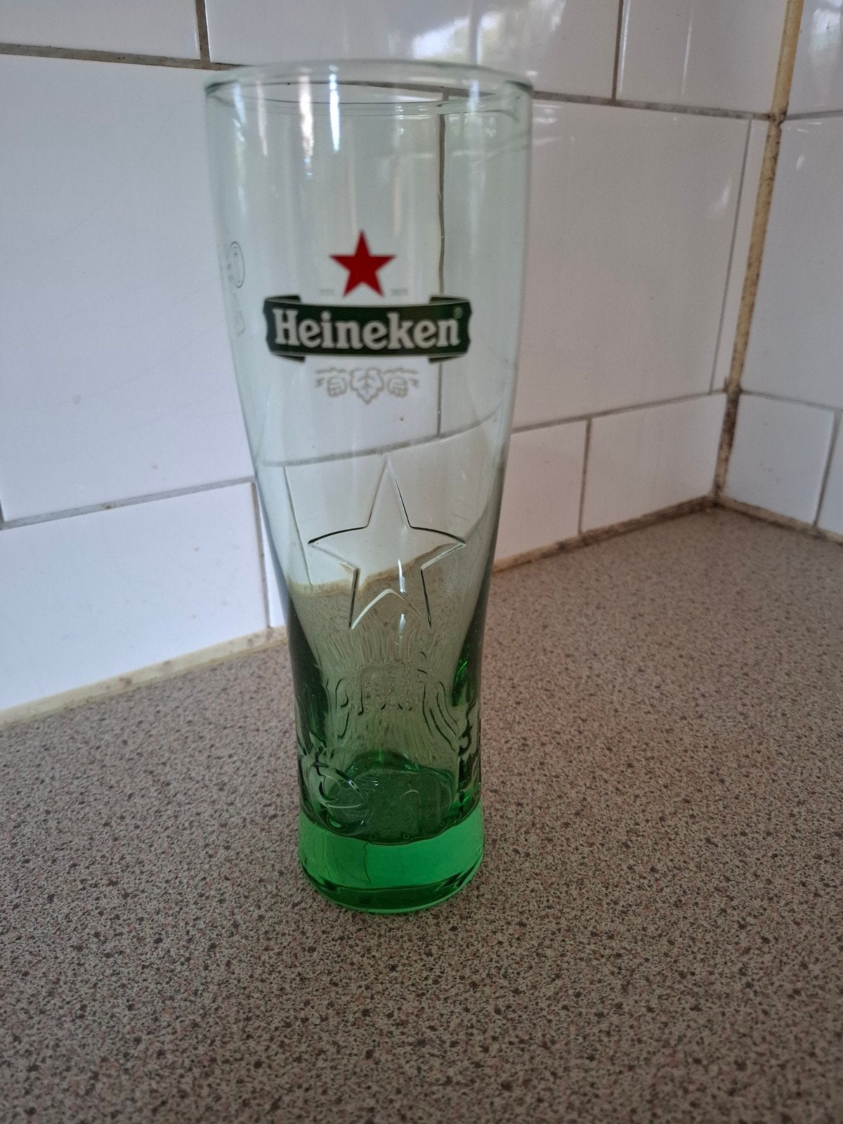 Mooi Heineken bierglas., Ophalen of Verzenden, Zo goed als nieuw, Glas of Glazen, Heineken
