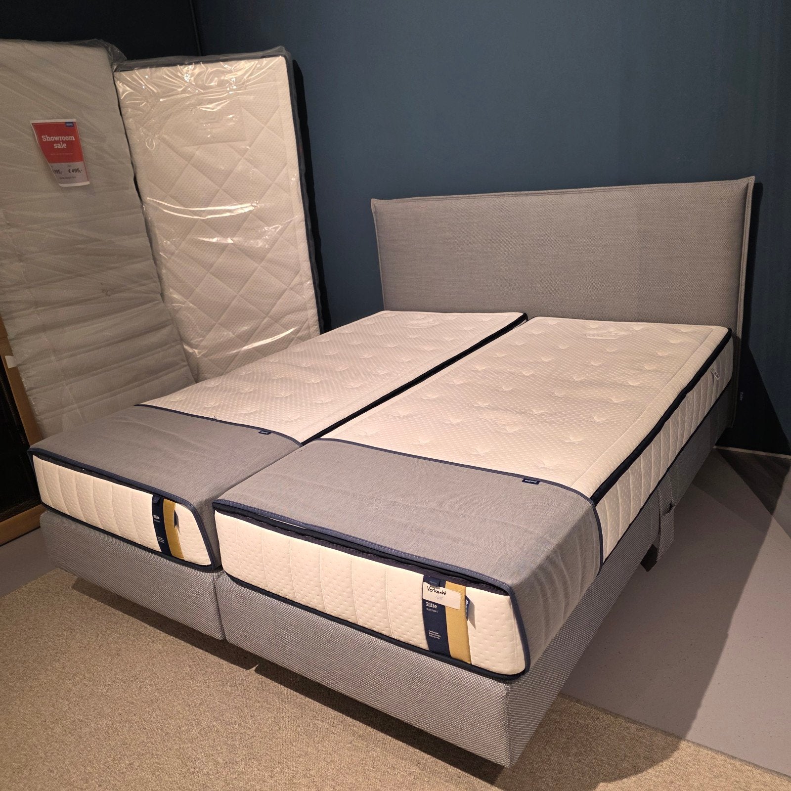 Showroom Auping Original Boxspring 180x210 Elektrisch 3M, Verstelbaar, 210 cm, Tweepersoons, Ophalen of Verzenden