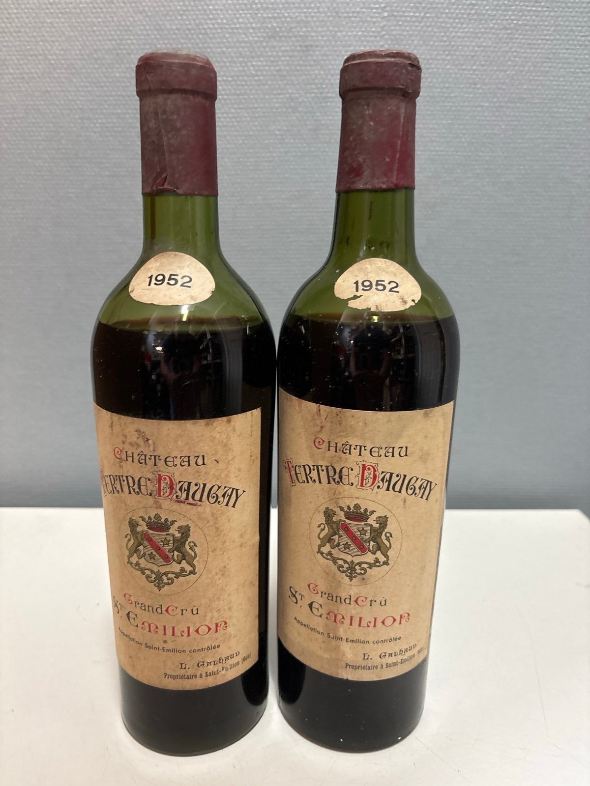 Château Tertre Daugay 1952 - Grand Cru Saint-Émilion, Verzamelen, Ophalen of Verzenden, Gebruikt, Frankrijk, Rode wijn