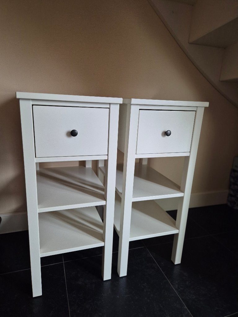Nachtkastjes IKEA wit, Ophalen, Gebruikt, Minder dan 45 cm, 70 cm of meer