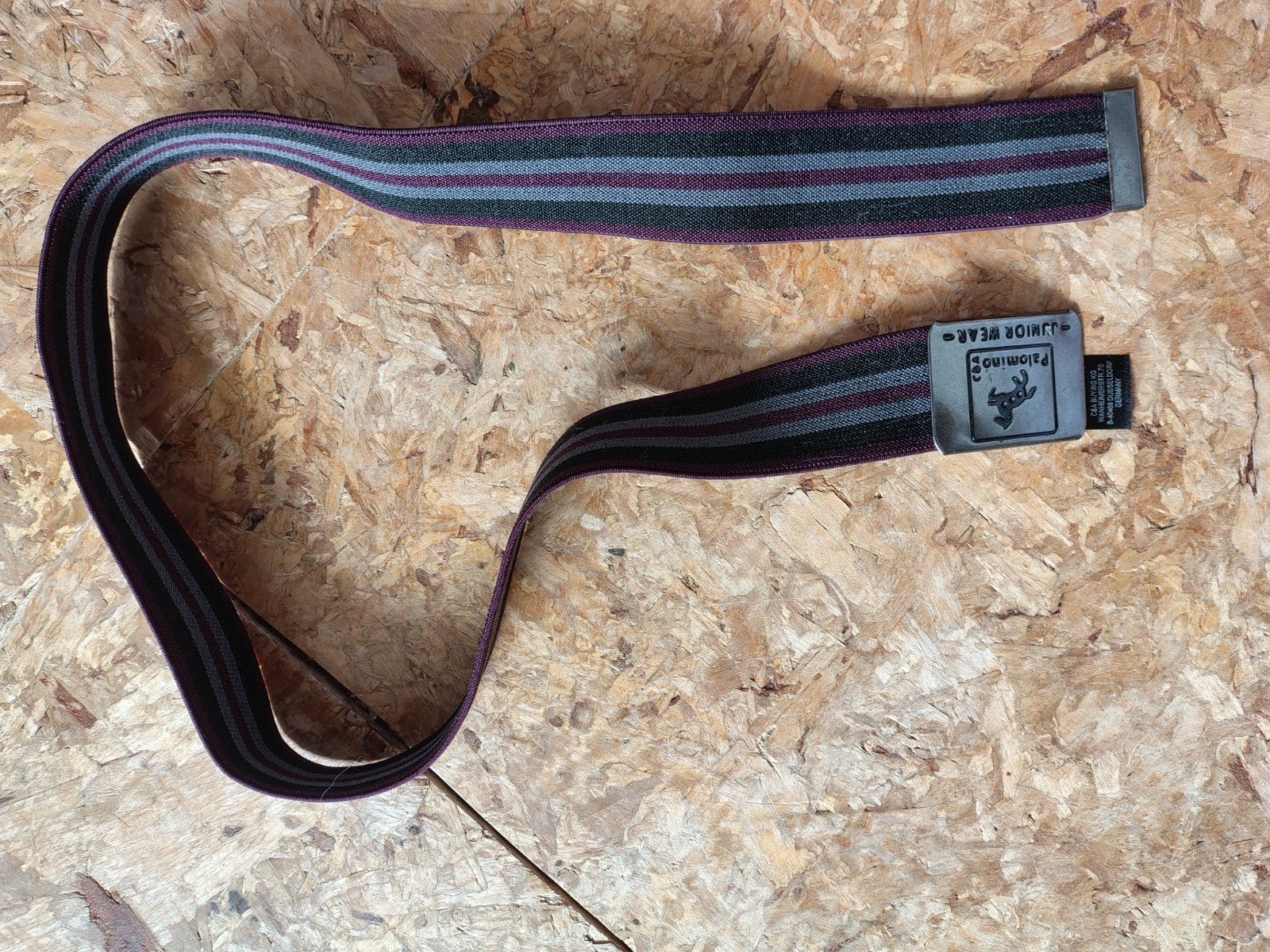 Palomino elastische kinderriem - paars, zwart, grijs, 75 cm, Ophalen of Verzenden, Gebruikt, Palomino