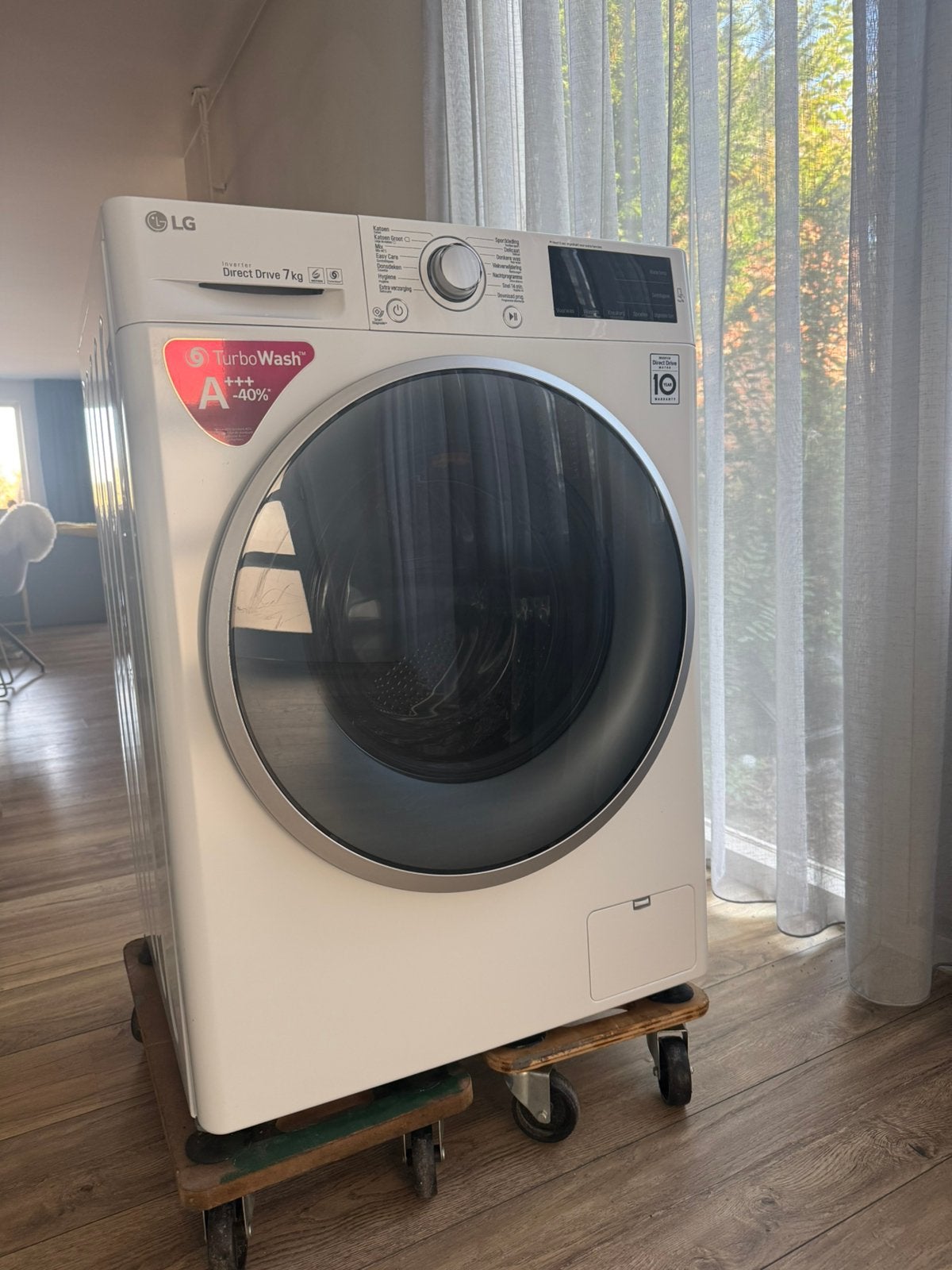 LG TurboWash 7 kg wasmachine – Direct Drive – goed werkend, Ophalen, Gebruikt, Energieklasse A of zuiniger, Voorlader