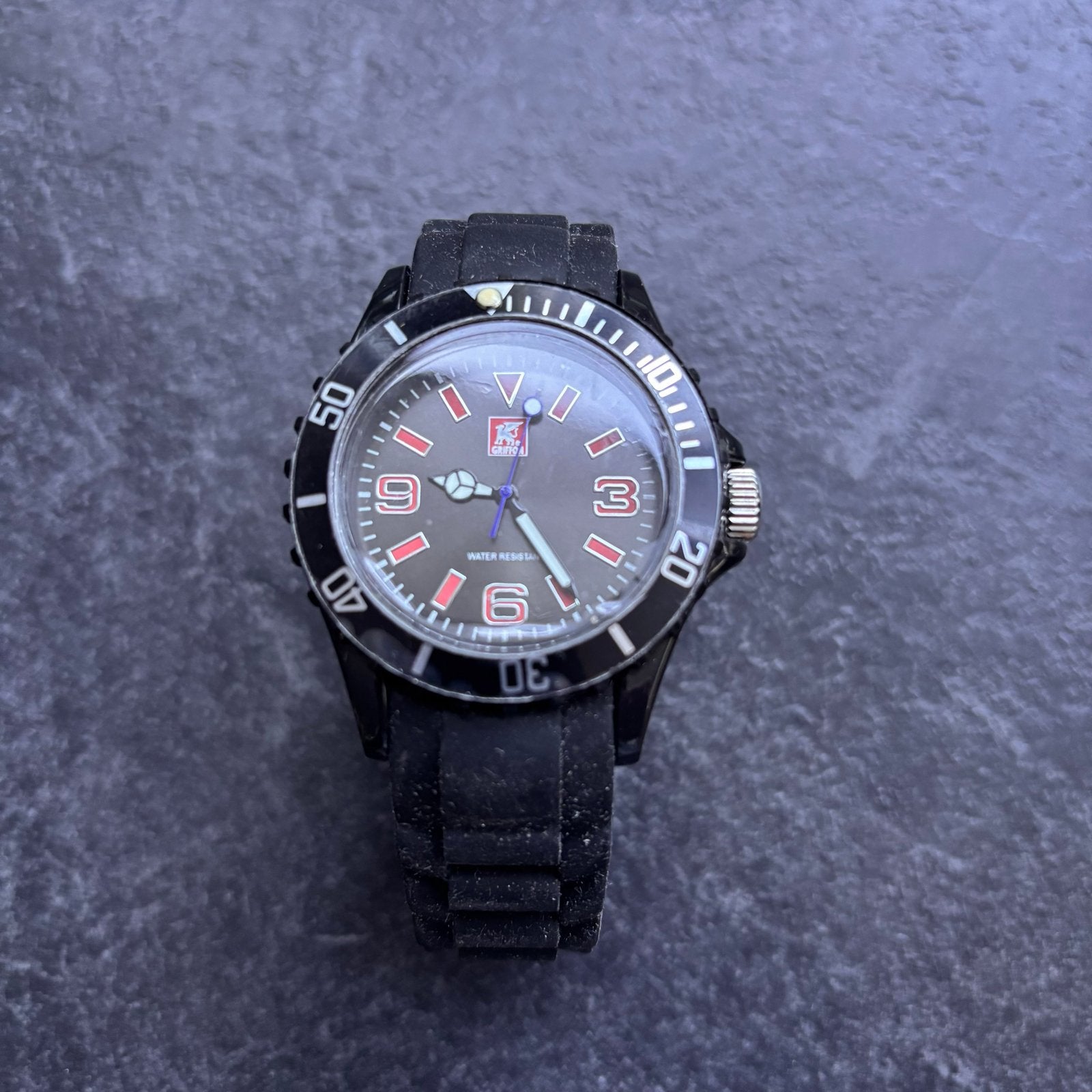 Griffon Heren Polshorloge Zwart - Waterbestendig, Sieraden, Tassen en Uiterlijk, Overige merken, Kunststof, Polshorloge, Nieuw