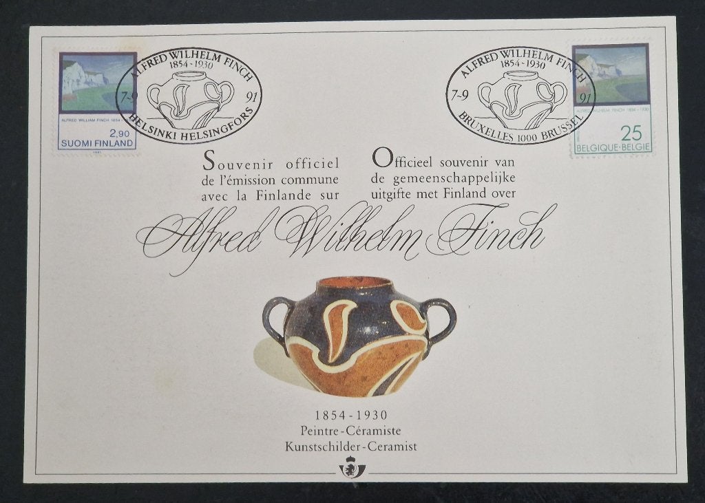 Belgie 1991 - OBP 2417HK  - Alfred Wilhelm Finch , Postzegels en Munten, Postzegels | Europa | België, Ophalen of Verzenden, Gestempeld