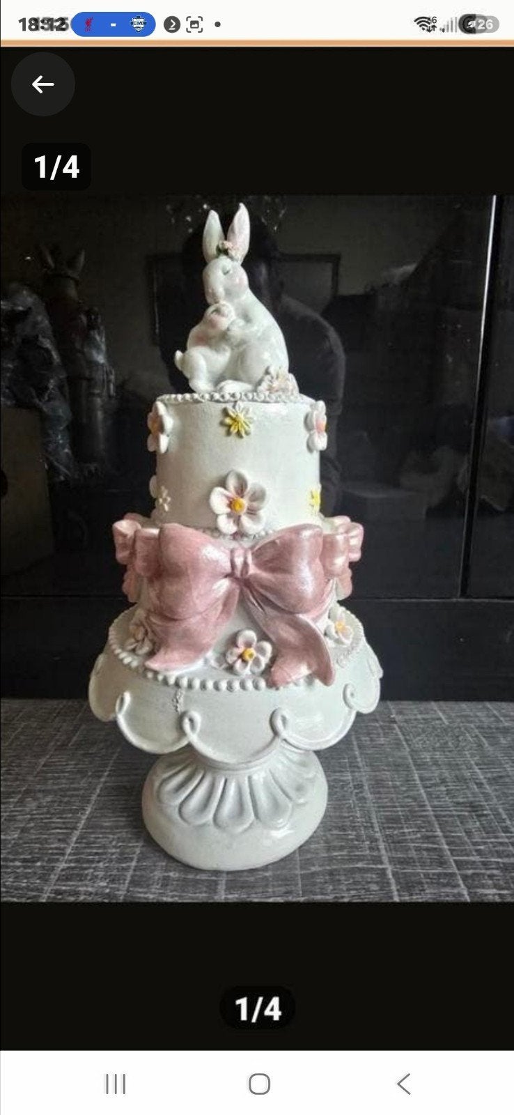 Decoratieve Paashaas Taart met Konijntjes en Bloemen, Huis en Inrichting, Woonaccessoires | Overige, Meerkleurig, Overige materialen