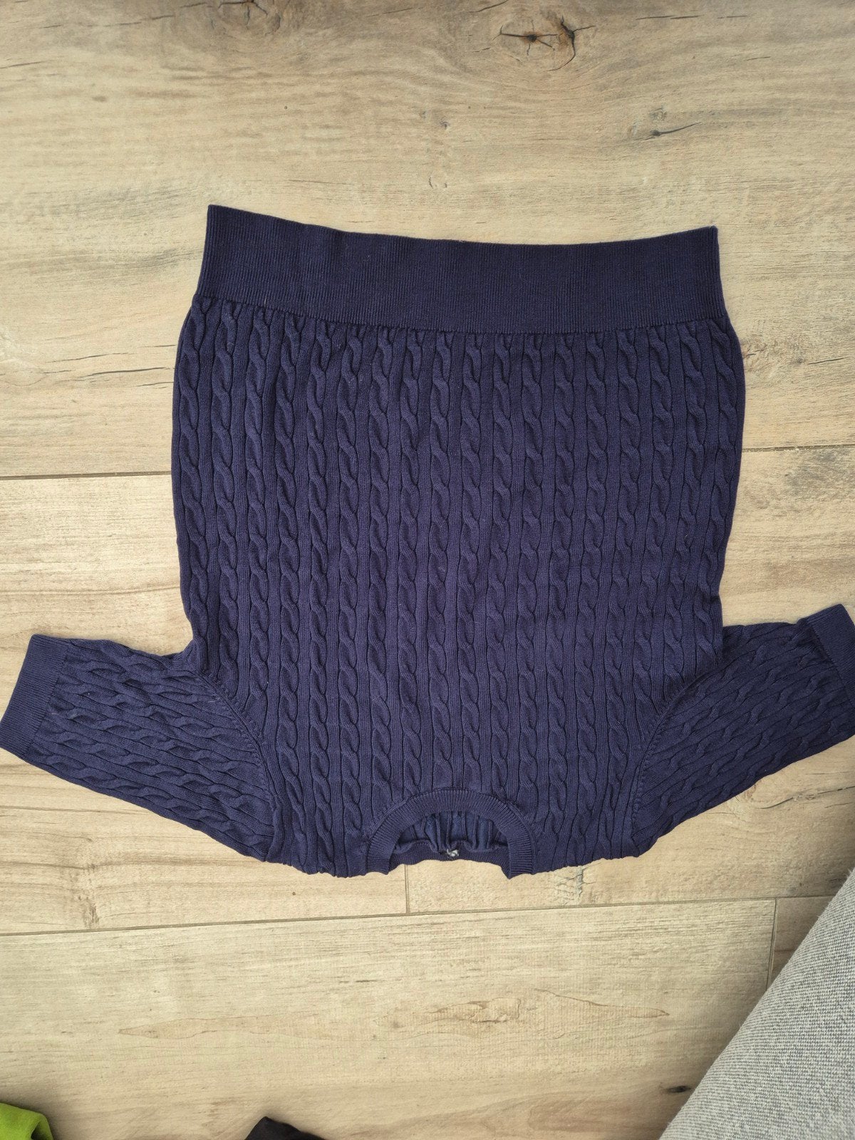 Hema Kabelgebreide Trui Maat M Donkerblauw, Maat 38/40 (M), Blauw, Ophalen of Verzenden, Zo goed als nieuw