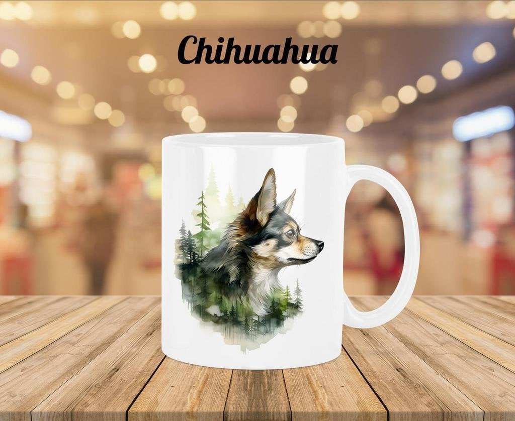 Chihuahua Profiel mok, Verzenden, Nieuw, Overige stijlen, Kop(pen) en/of Schotel(s)
