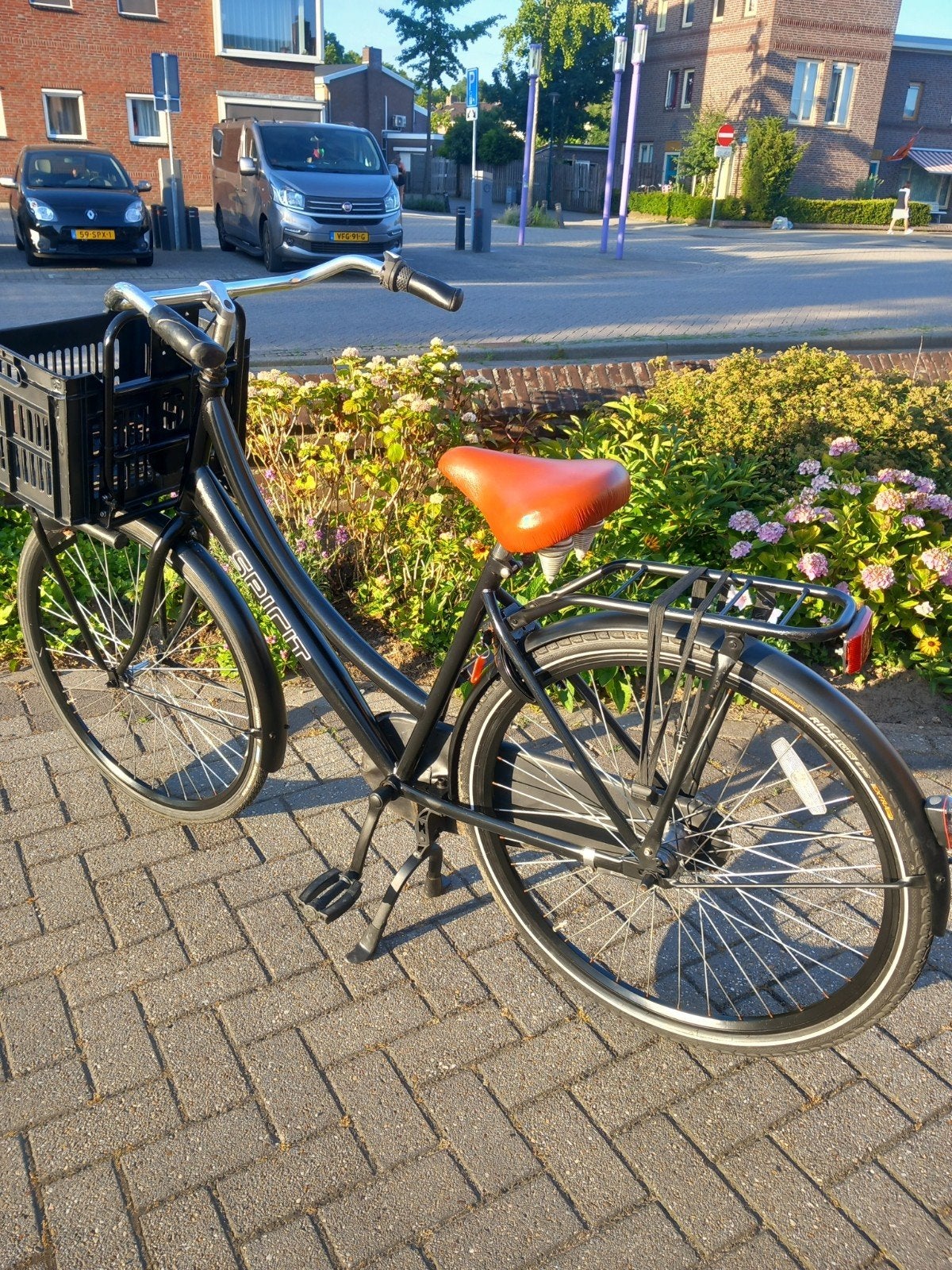 Spirit Omafiets Zwart - 3 Versnellingen, Rek met Krat, Fietsen en Brommers, Ophalen