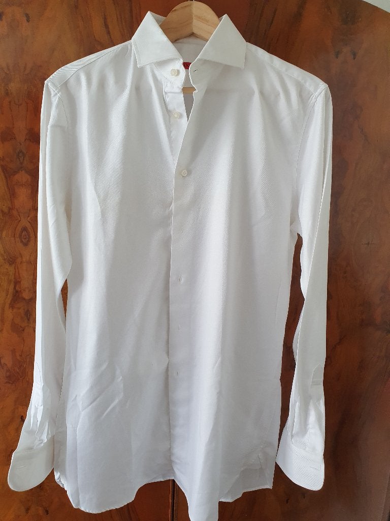 Oger heren overhemd wit mt 41, Kleding | Heren, Wit, Ophalen of Verzenden, Halswijdte 41/42 (L), Oger
