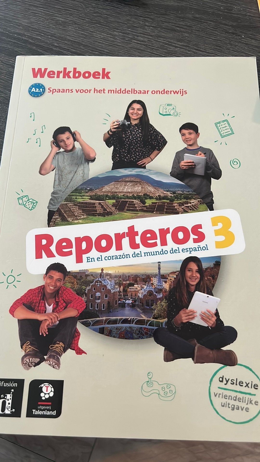 Spaans Reporteros leerjaar 3 werkboek, Ophalen of Verzenden, Zo goed als nieuw, Overige niveaus
