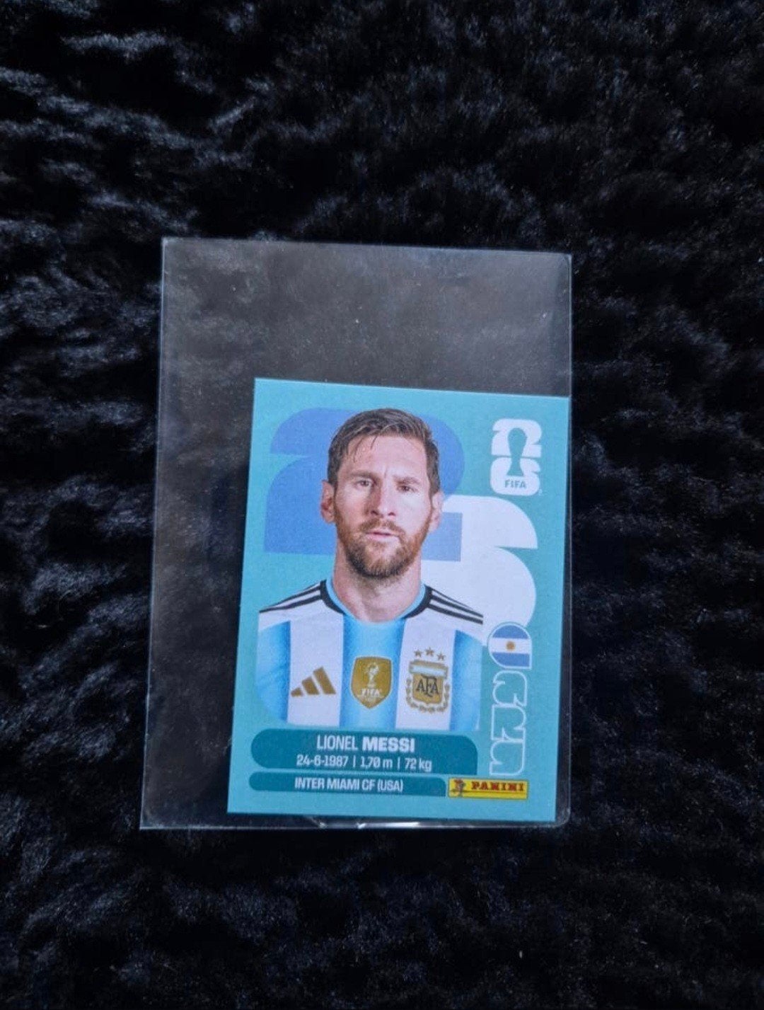 Lionel Messi WK 2026 Panini kaart – voetbal sticker zeldzaam, Verzamelen, Ophalen of Verzenden, Zo goed als nieuw, Buitenlandse clubs