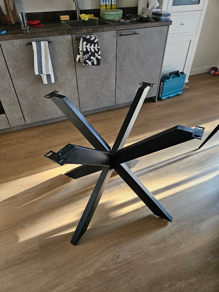 Tafelpoot spinnenpoot kruis, Huis en Inrichting, Tafelonderdelen, Ophalen, Tafelpoot, 50 tot 100 cm, Rond