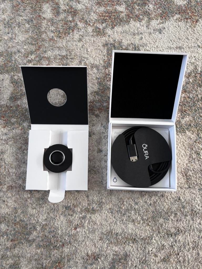 Oura ring zilver gen 3 maat 9, Ophalen of Verzenden, Zo goed als nieuw, Waterdicht, Android