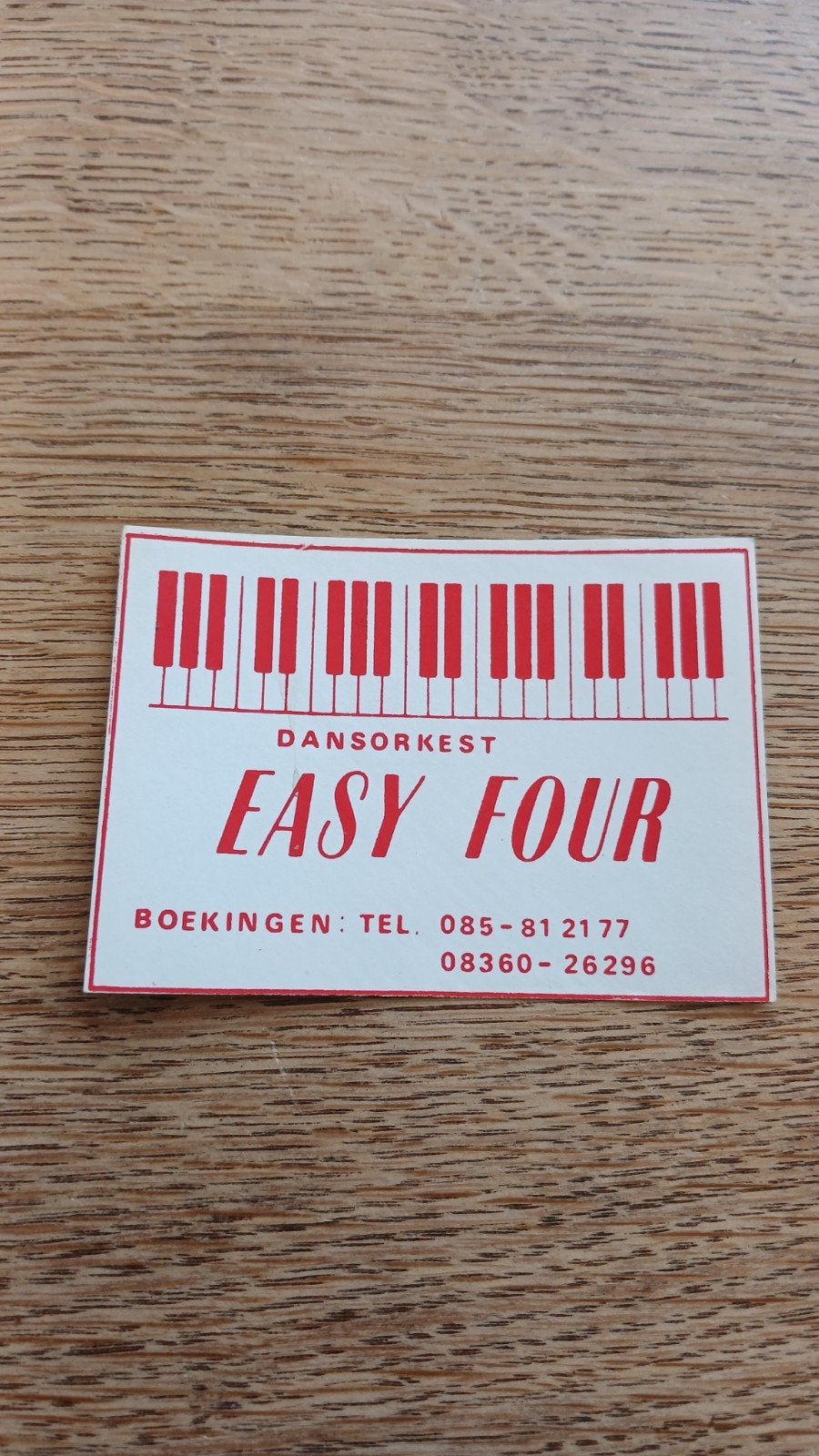 Sticker amusementsorkest Easy Four, Arnhem, Zevenaar, Ophalen of Verzenden, Zo goed als nieuw