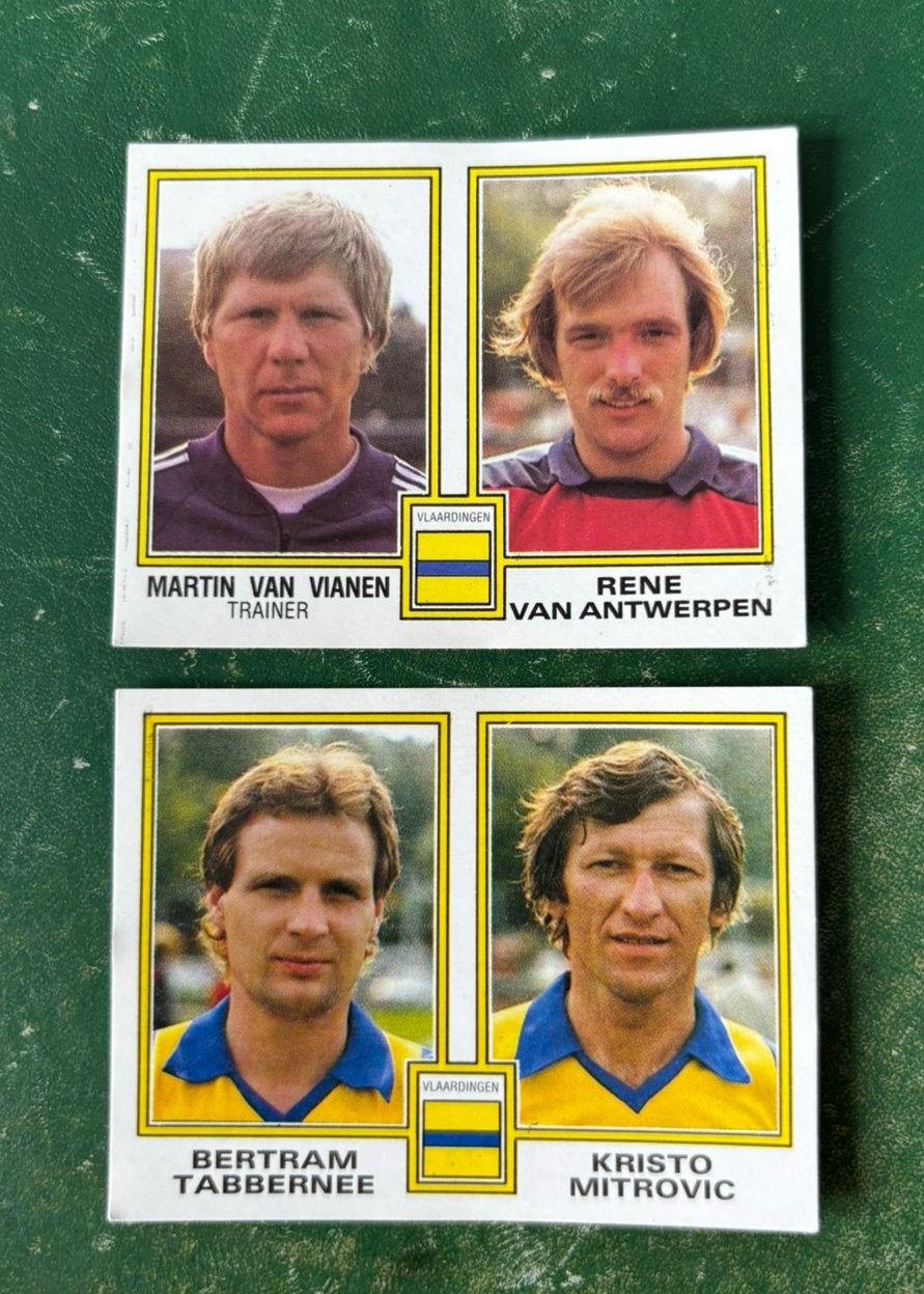 2 panini plaatjes FC Vlaardingen voetbal 81, Ophalen of Verzenden