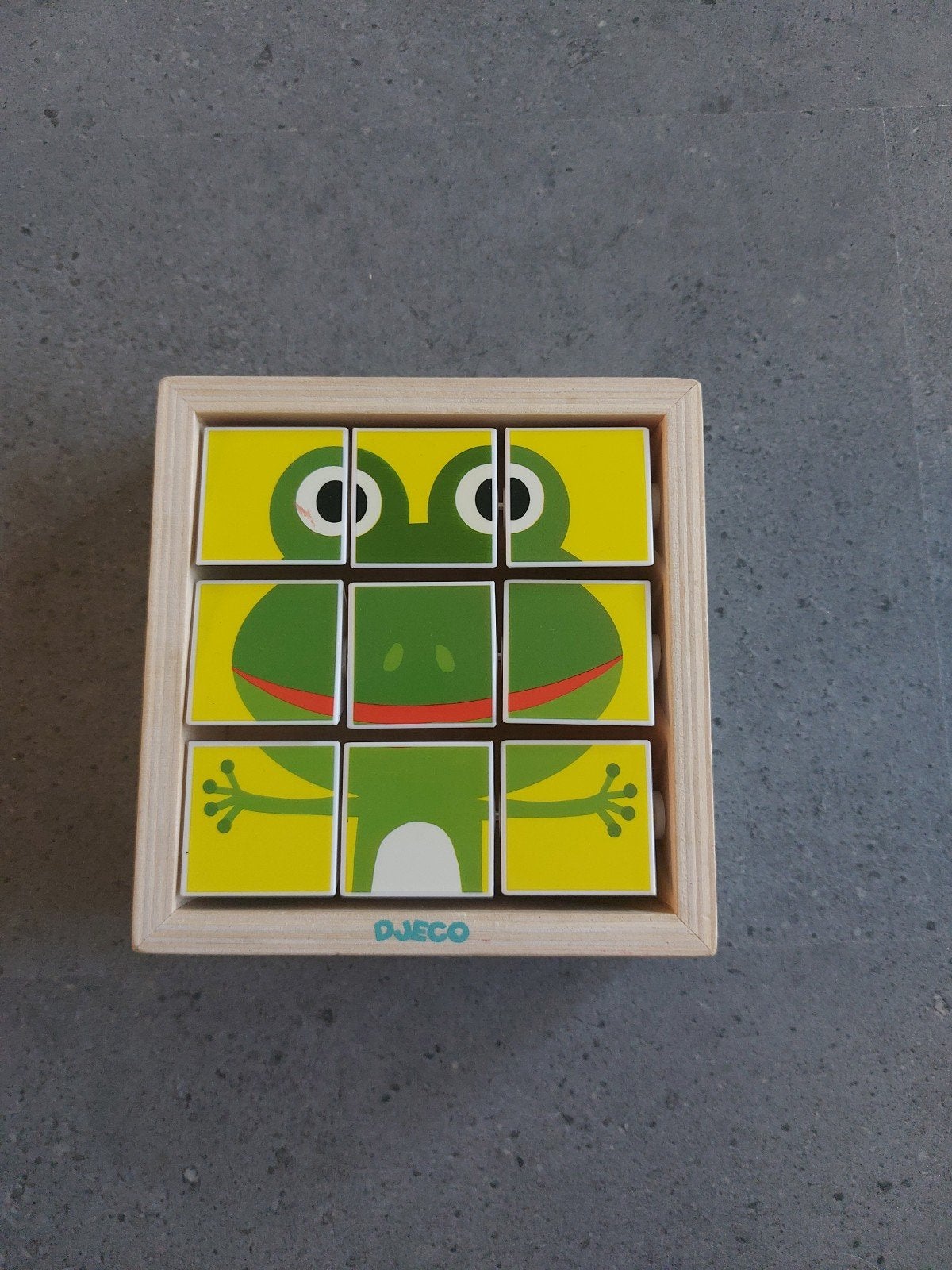 Djeco Draaipuzzel - Dieren (Panda, Kikker, Leeuw), Ophalen of Verzenden, Minder dan 10 stukjes, 2 tot 4 jaar, Van hout