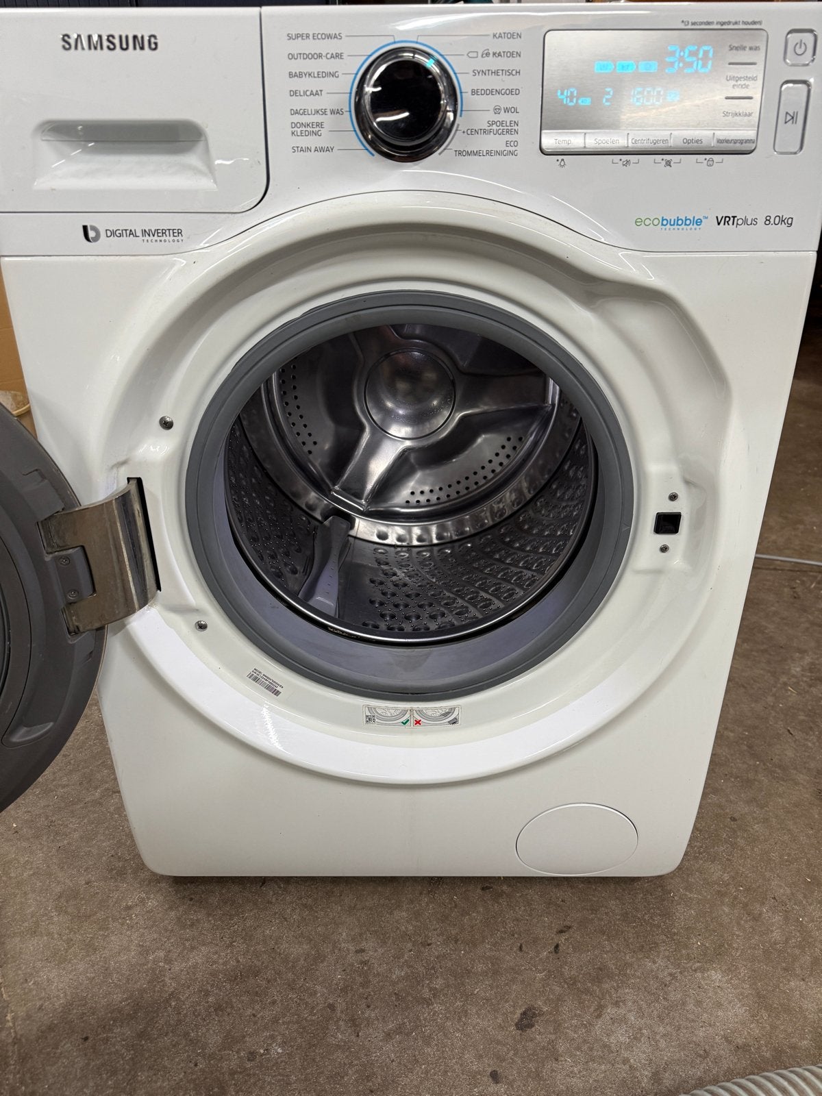 Samsung EcoBubble 8.0 kg wasmachine - LEES TEKST, Ophalen, Gebruikt, 8 tot 10 kg, 1600 toeren of meer