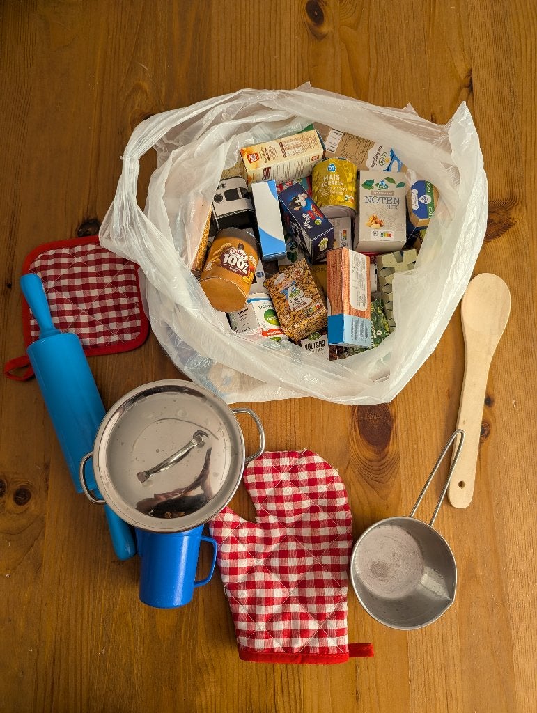 Keukenspulletjes en mini boodschappen, Ophalen, Gebruikt, Overige materialen, Speelkeuken-accessoire