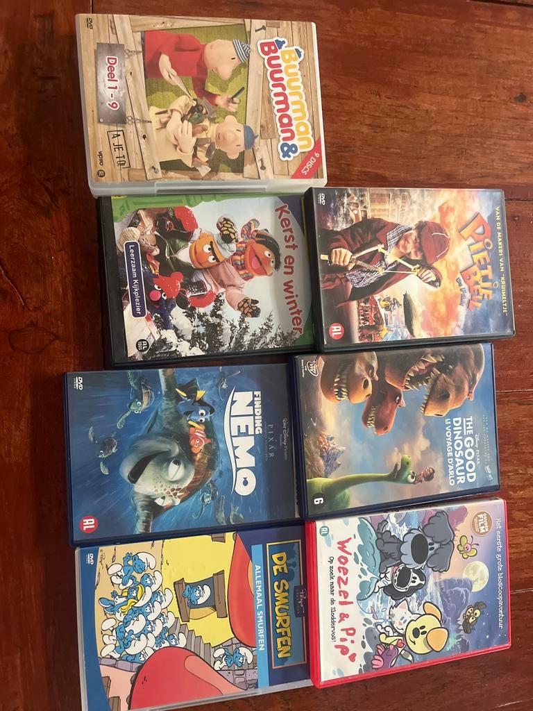Grote collectie kinderfilms op DVD: Buurman&Buurman, Smurf, Ophalen, Avontuur, Gebruikt, Alle leeftijden