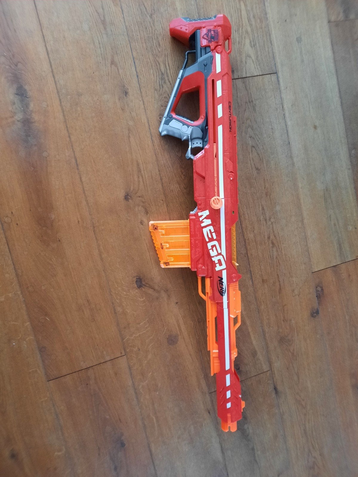 Nerf Mega Centurion Blaster - Rood en Grijs, Ophalen, Gebruikt, Jongen of Meisje