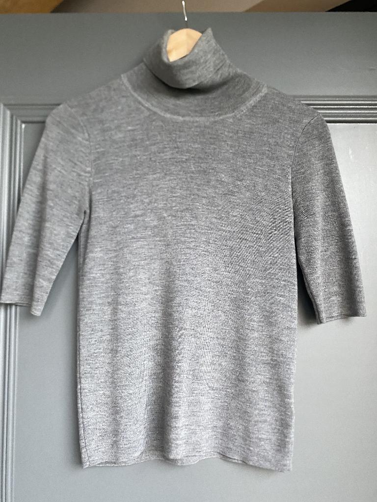 Filippa K Merino Sleeve Elbow Top | Grijs | S, Kleding | Dames, Ophalen of Verzenden, Korte mouw, Maat 36 (S), Grijs