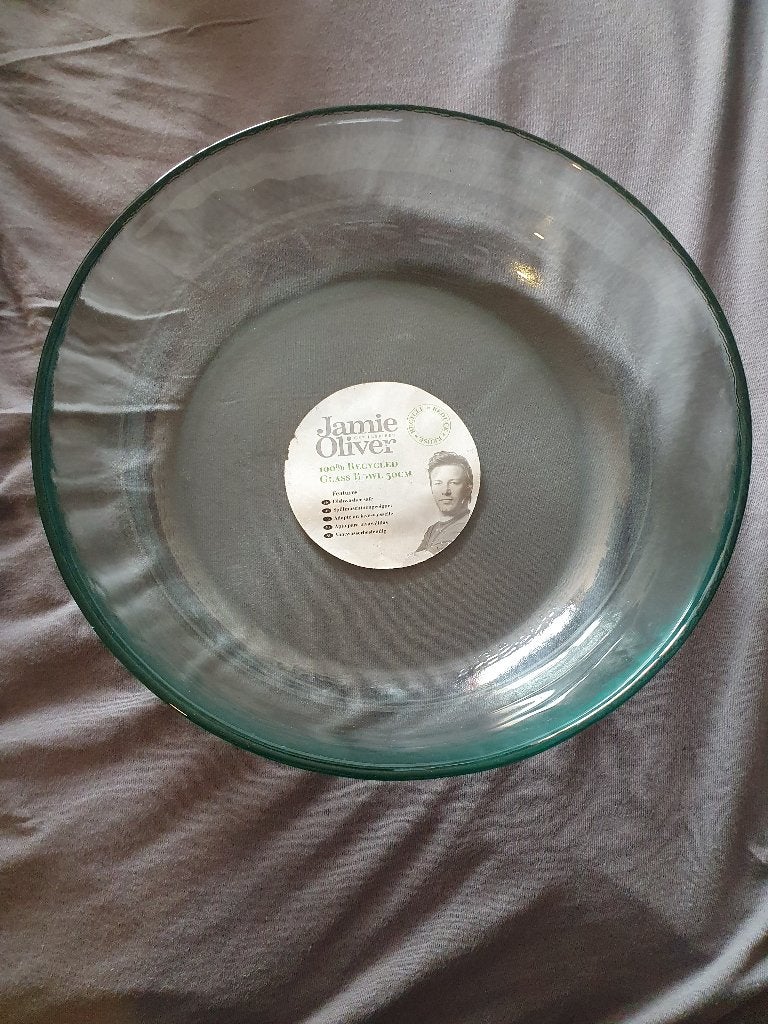 2x Jamie Oliver stevige glazen bowl 30 cm, Verzenden, Nieuw, Overige merken, Glas