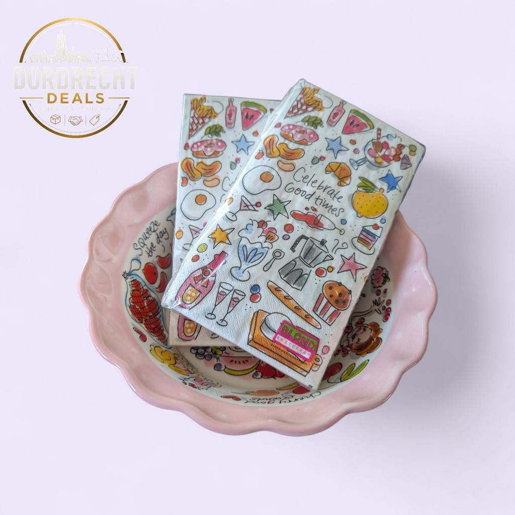 Blond Amsterdam Fruitschaal met servetten (Nieuw), Huis en Inrichting, Keuken | Servies, Nieuw, Schaal of Schalen, Blond Amsterdam