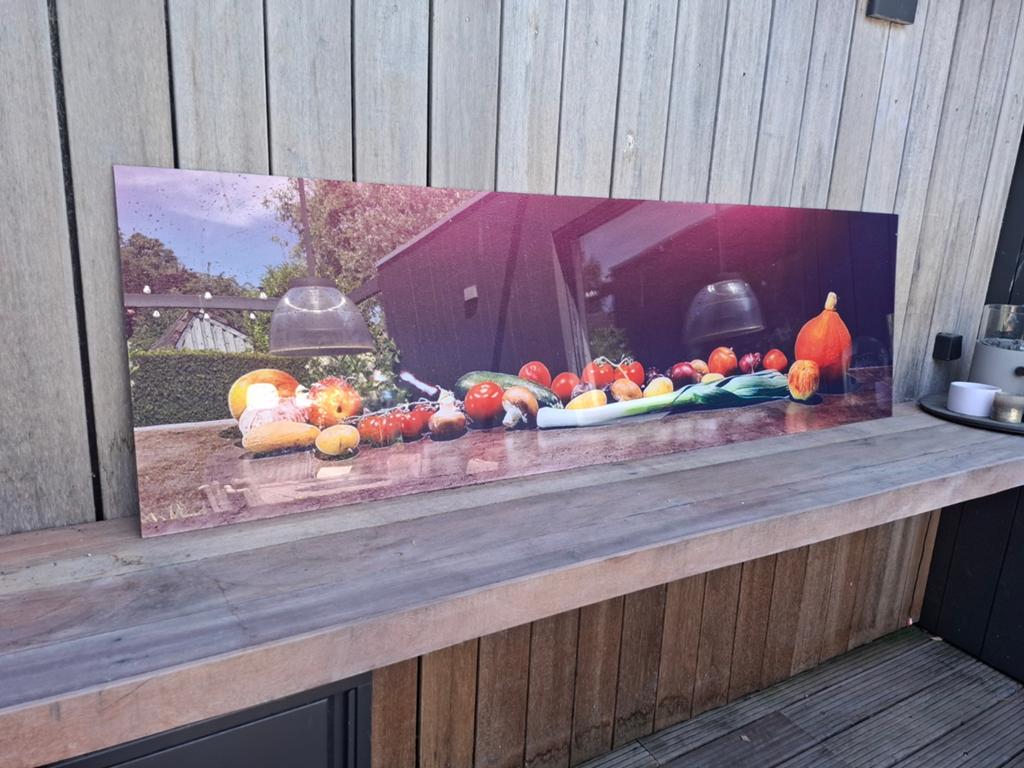 Plexiglas wanddecoratie met afbeelding van eten, Ophalen