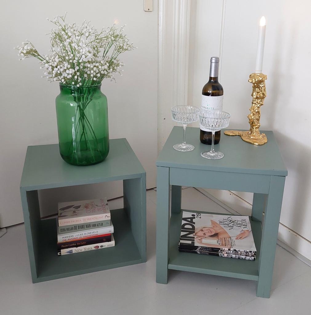 SET van 2x Tafeltje Bijzettafel Sidetable Tafel Kastje, Ophalen