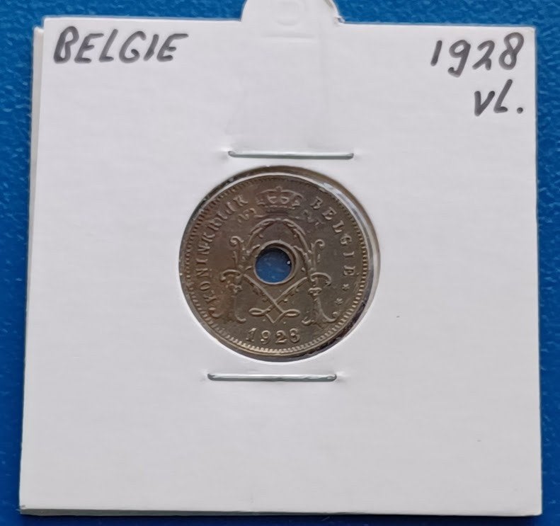 België 5 centiem - 1928 (Vlaams), Verzenden, Overig, Losse munt