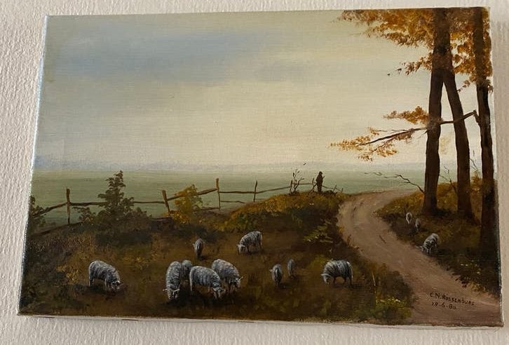 Gesigneerd schilderij CN Roosenburg, Antiek en Kunst, Kunst | Schilderijen | Klassiek, Ophalen of Verzenden