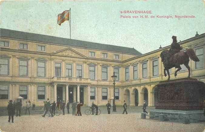 301-008-019 Den Haag Paleis van HM de Koningin, Verzenden, Voor 1920, Zuid-Holland