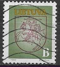 LITOUWEN B zegel Litouwse ridder 1993, Verzenden, Overige landen, Gestempeld