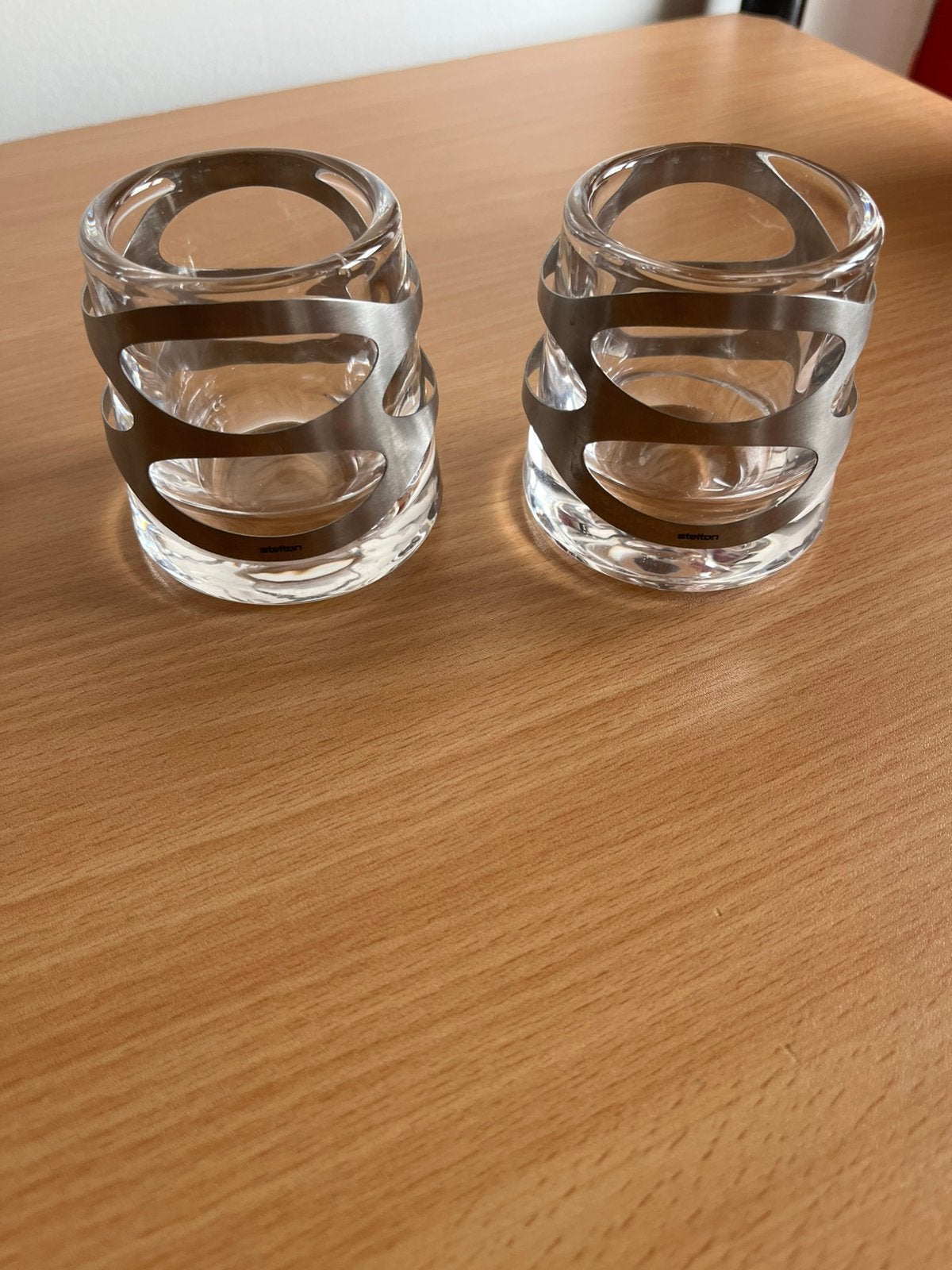 Stelton Embrace waxinelichthouders, Gebruikt, Overige merken, Waxinelichthouder, Ophalen of Verzenden