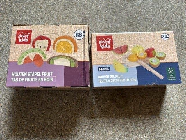 Te koop: playing kids houten stapelfruit (nieuw), Ophalen of Verzenden, Nieuw