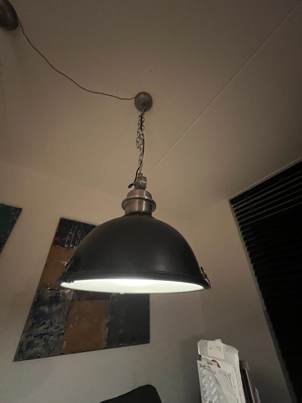 Set van 2 hanglampen merk Steinhauer - 42 cm, Ophalen, Zo goed als nieuw, Metaal, E27 (groot)