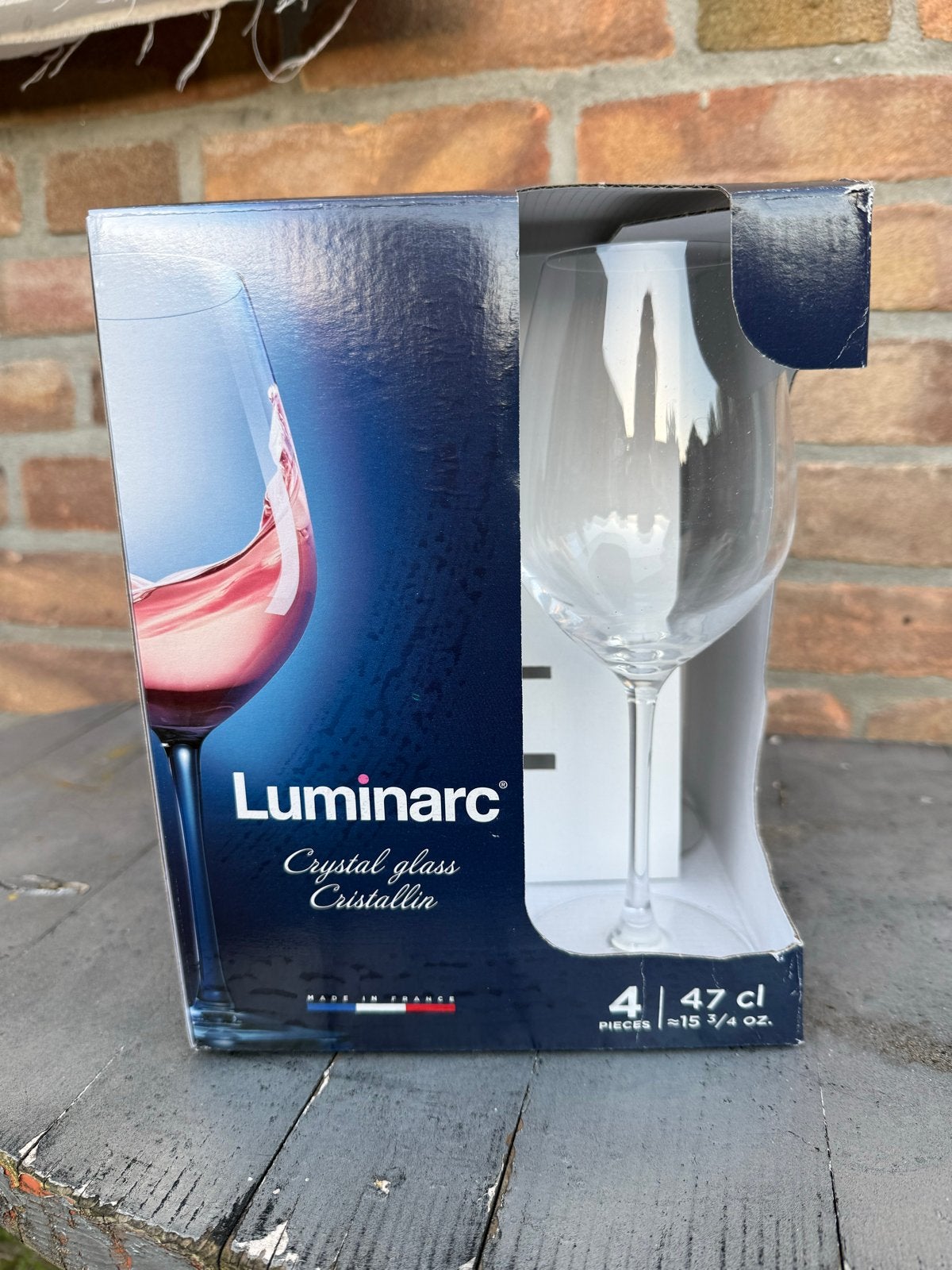 Luminarc Crystal Glazen - Set van 4 (47 cl), Glas of Glazen, Overige merken, Nieuw, Ophalen of Verzenden