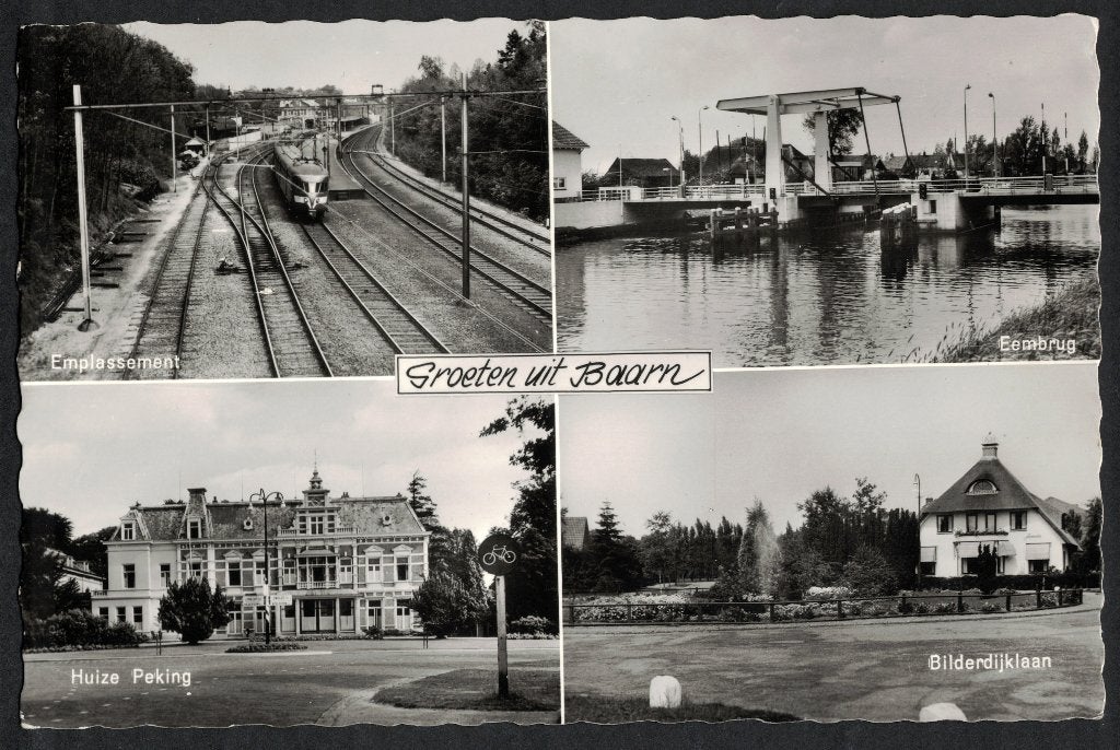 Groeten uit Baarn, 4-luik. 1963., Ophalen of Verzenden, 1960 tot 1980, Gelopen, Utrecht