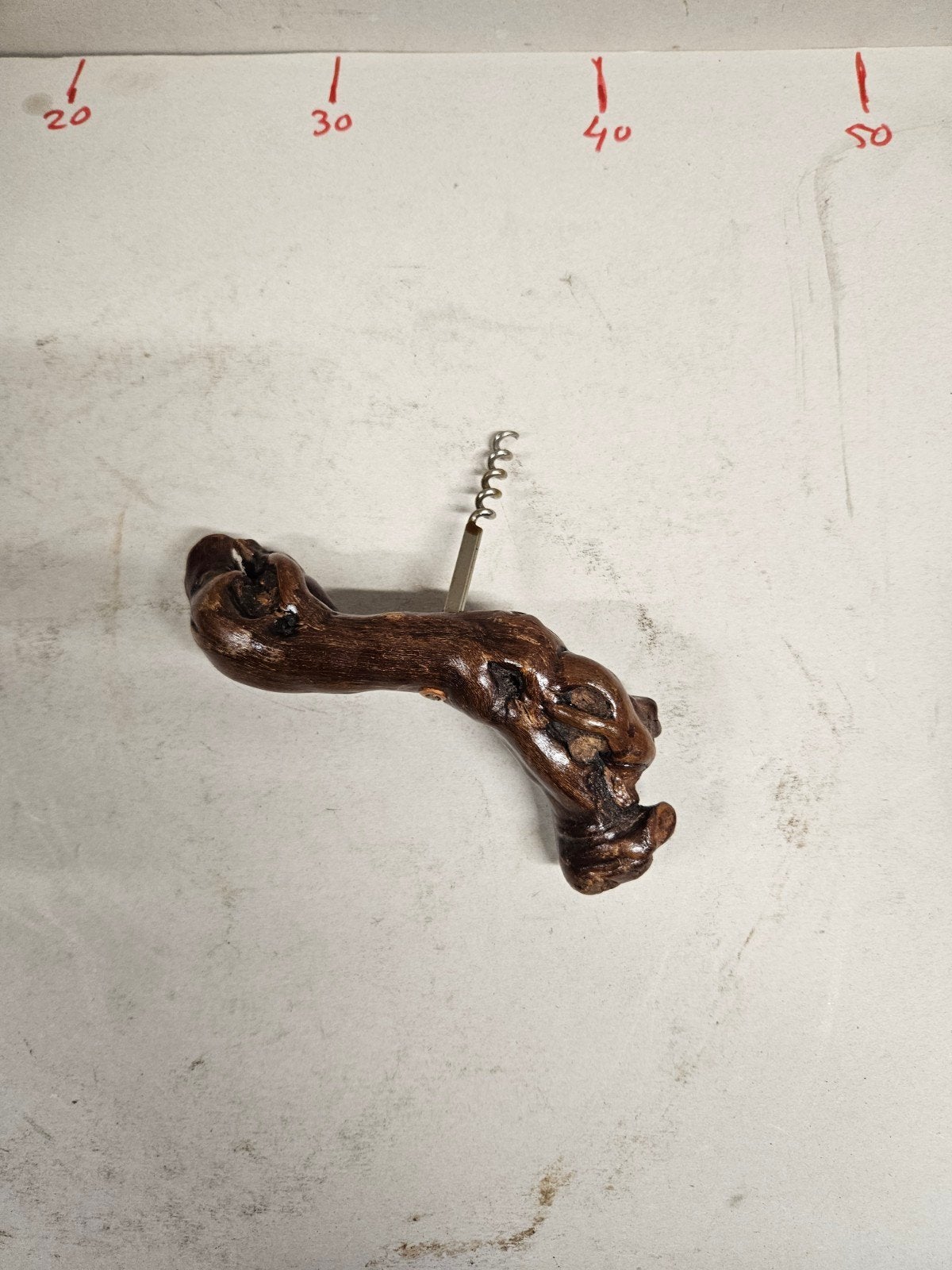 Vintage Franse kurkentrekker van wijnrank wortelhout, Ophalen of Verzenden