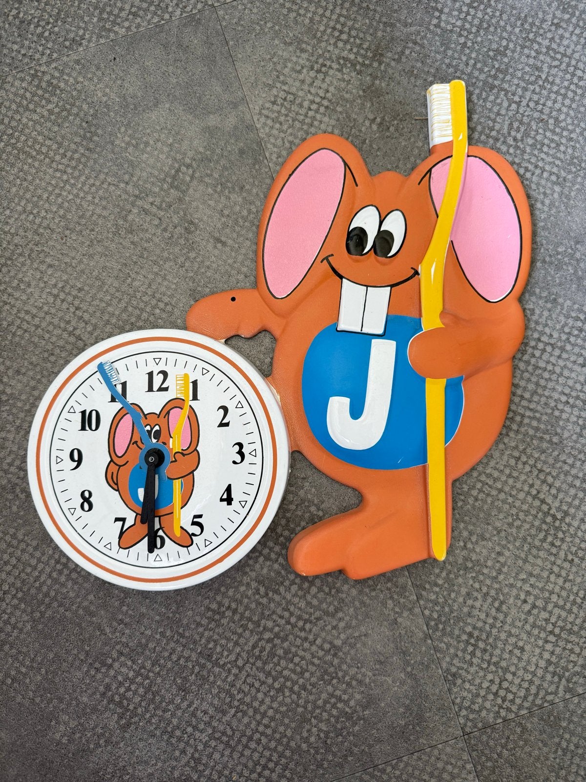 Vintage Jordan tandenborstel klok uit de jaren 70, Antiek en Kunst, Ophalen of Verzenden