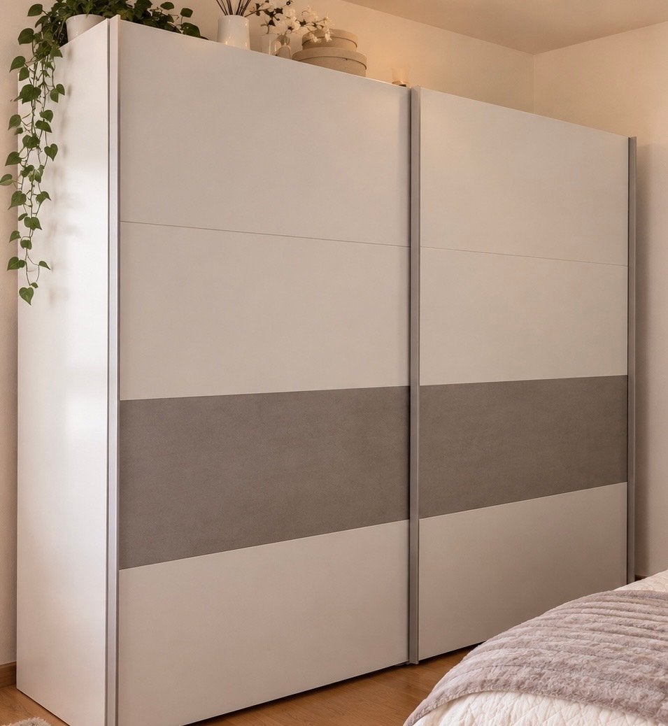 Complete Slaapkamer Set: Bed, Kast, Make-uptafel, Ophalen, Gebruikt, Tweepersoons