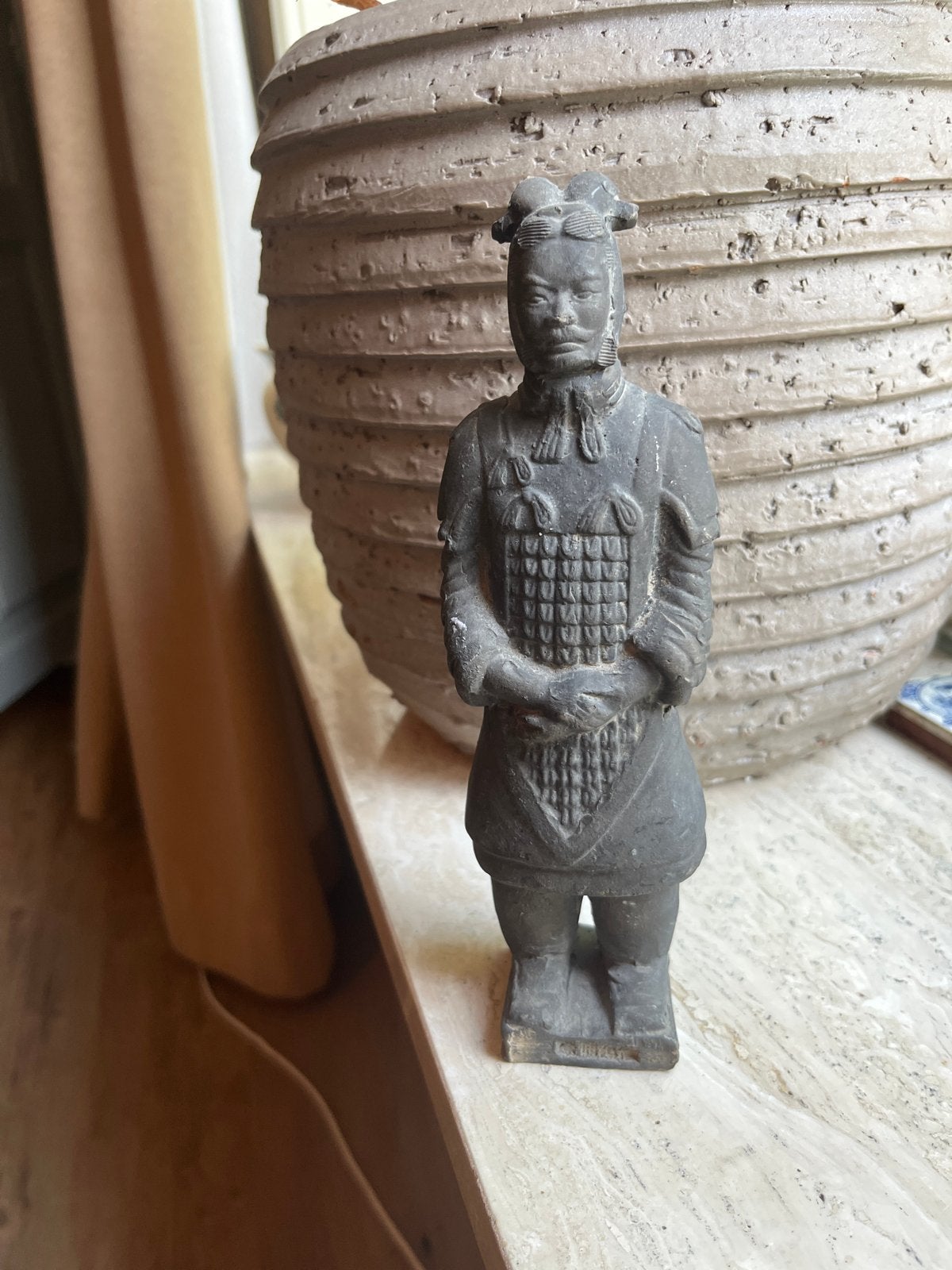 Chinees Terracotta Beeldje - Terracottaleger Krijger, Ophalen, Steen/keramiek, Handgemaakt, Grijs