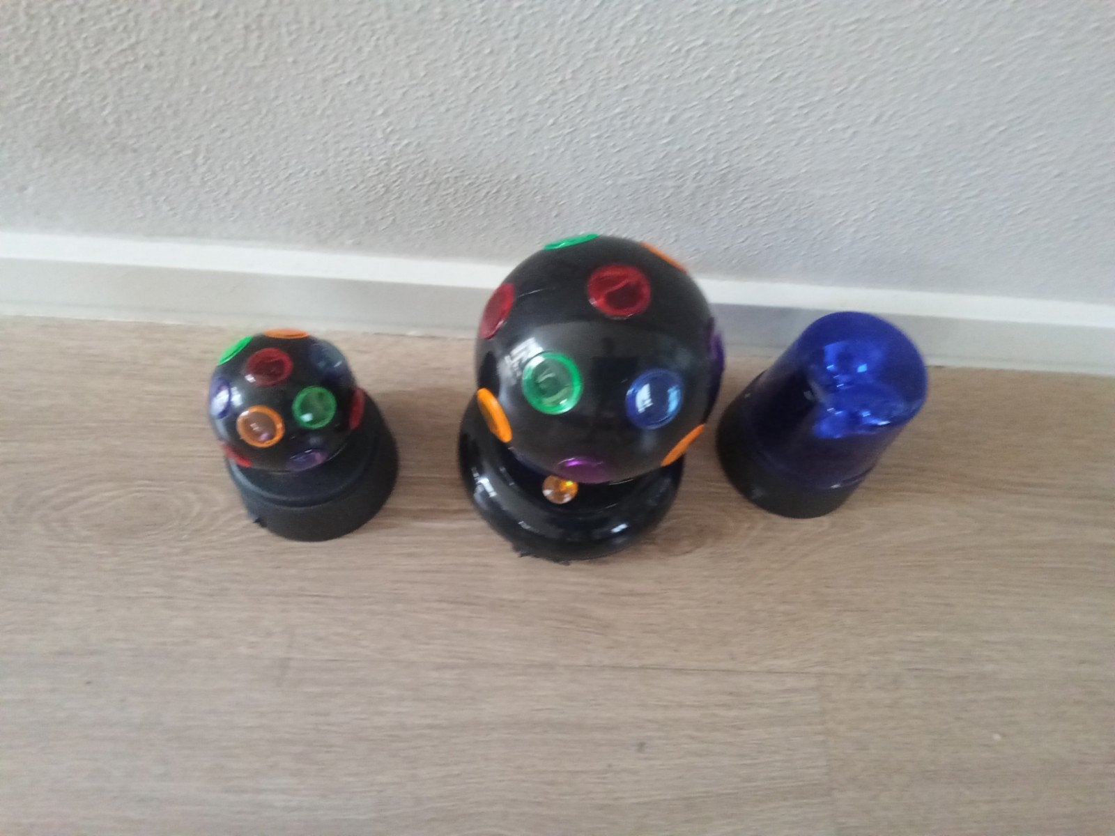 Set van 2 discoballen en 1 blauwe lamp, Ophalen, Gebruikt