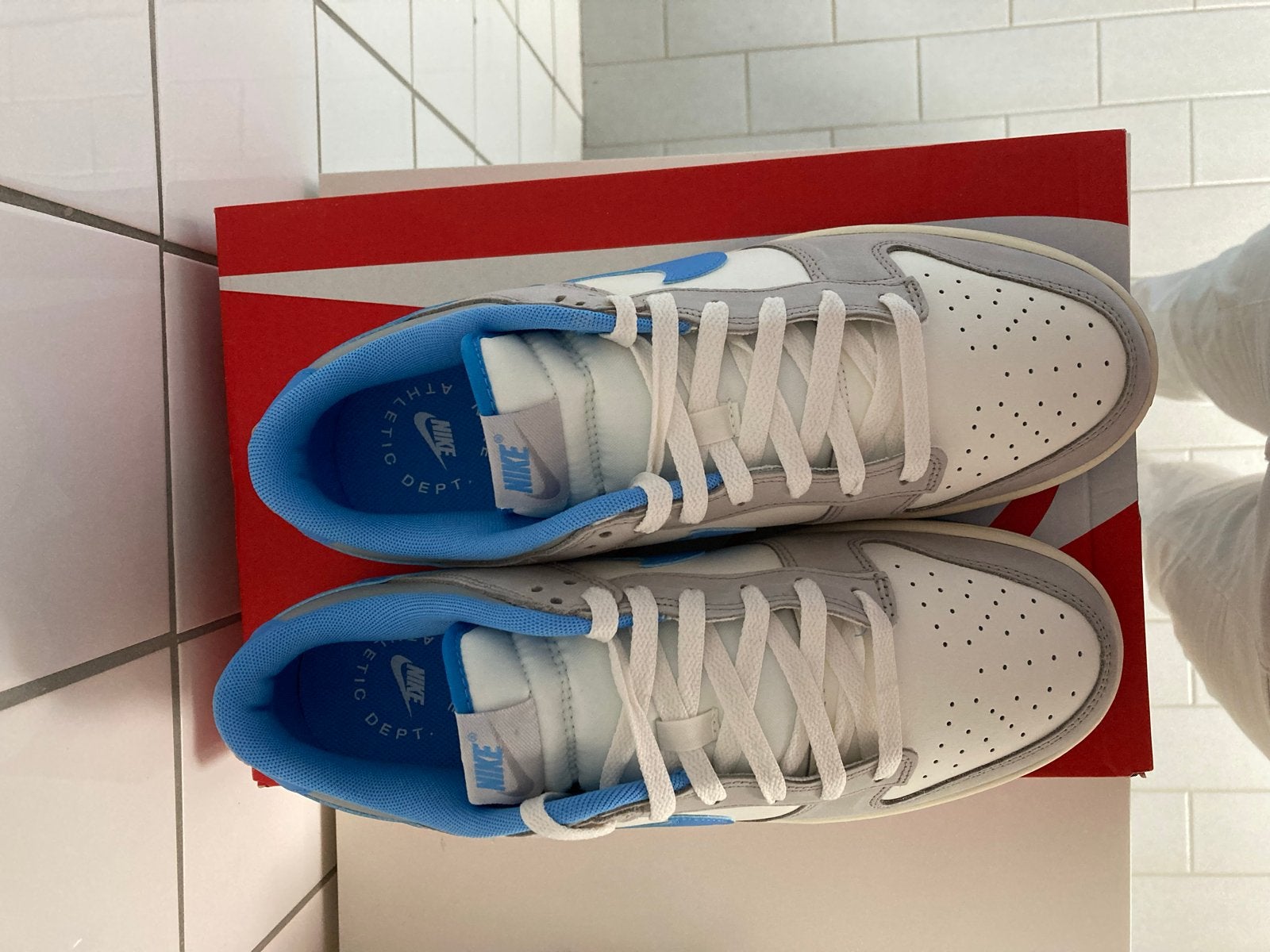 Nike Dunk Low University Blue/Grey - Maat 44, Verzenden, Nieuw, Blauw, Sneakers of Gympen
